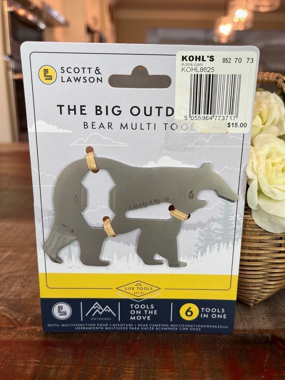 New SCOTT & LAWSON The Big Outdoors BEAR 🐻 MULTI TOOL 6 Tools in One